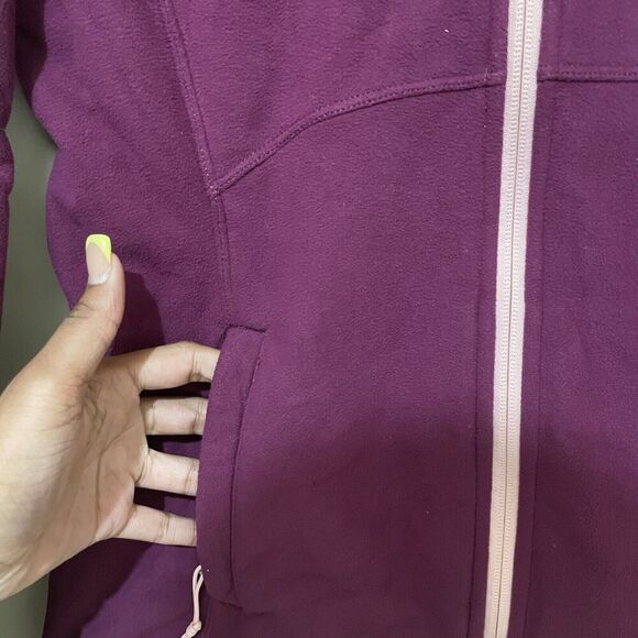 The North Face Womens Full Zip Soft Shell Fleece Lined Size XS Small Cranberry - Picture 2 of 8